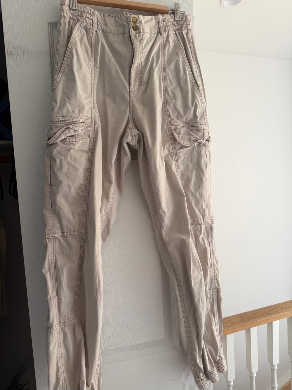 Garage Beige Cargo Jogger Pants